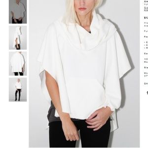 Oak | Funnel Neck Poncho Bone